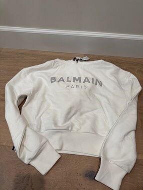 Brand new authentic White Crystal Logo Crewneck Sweatshirt